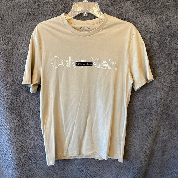 Calvin Klein Light Tan Men's T-Shirt - Picture 1 of 2